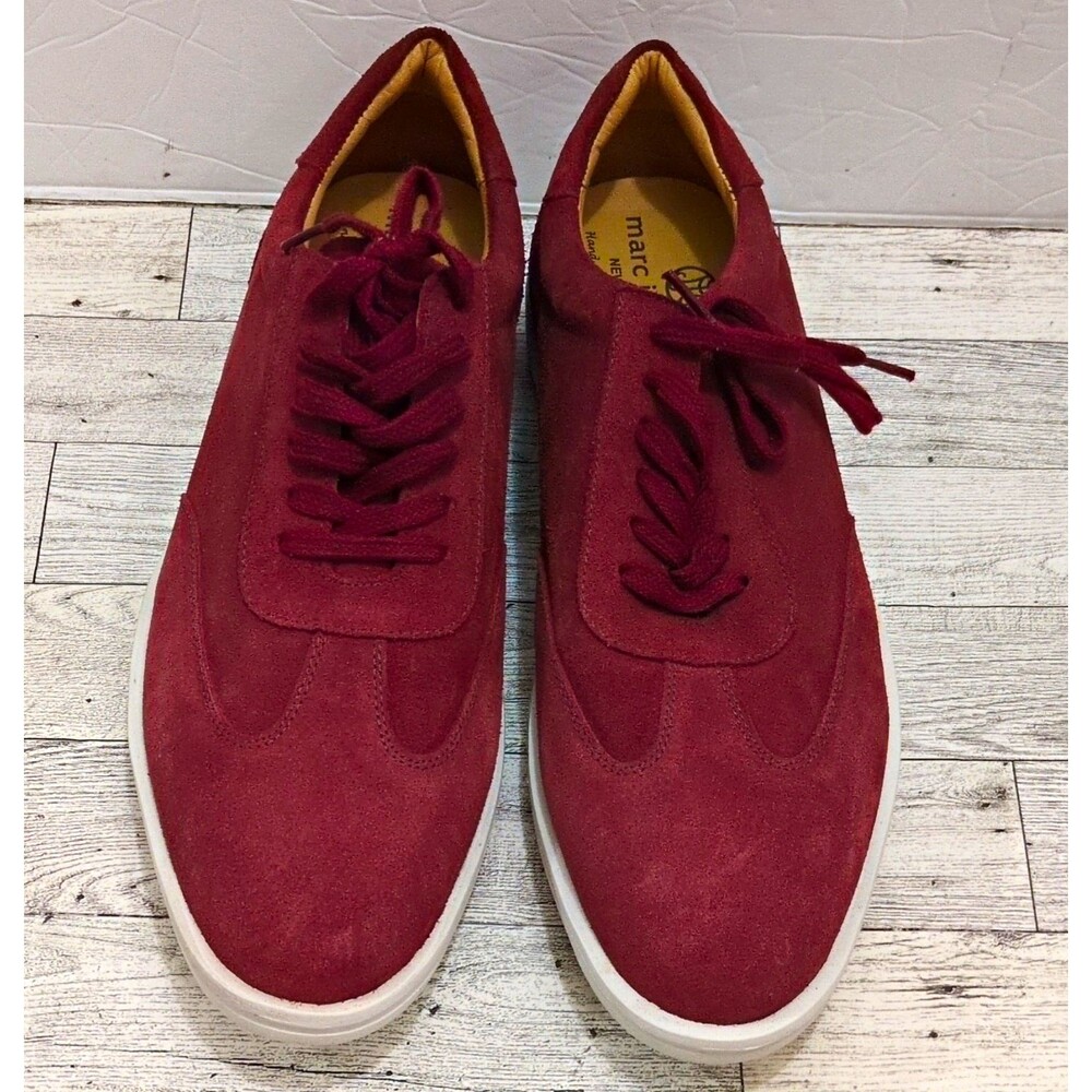 Marc Joseph New York Men's Burgundy Leather Lace-Up Sneakers DCWS11585-05 US 10